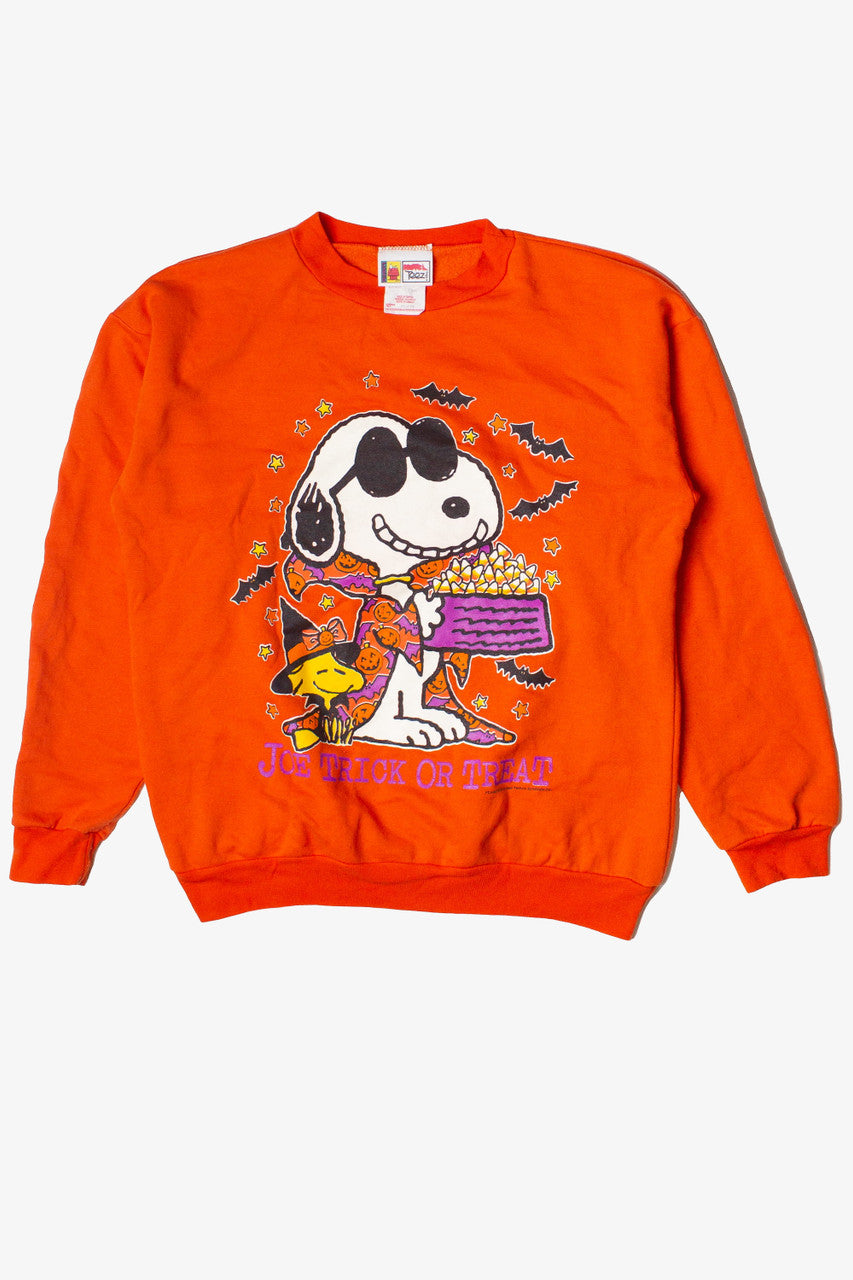 Vintage Joe Trick Or Treat Snoopy Halloween Sweatshirt (1990s)