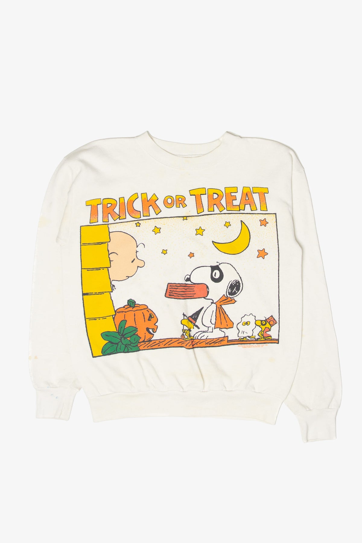Vintage Peanuts Snoopy Trick Or Treat Halloween Sweater (1990s 