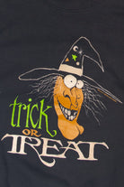 Vintage "Trick Or Treat" Witch Halloween Sweater (1990s)