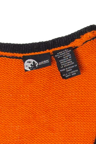 Vintage Spider Webs And Bats Halloween Vest (1990s)