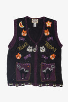 Vintage Trick Treat Cats Halloween Vest (2000s)