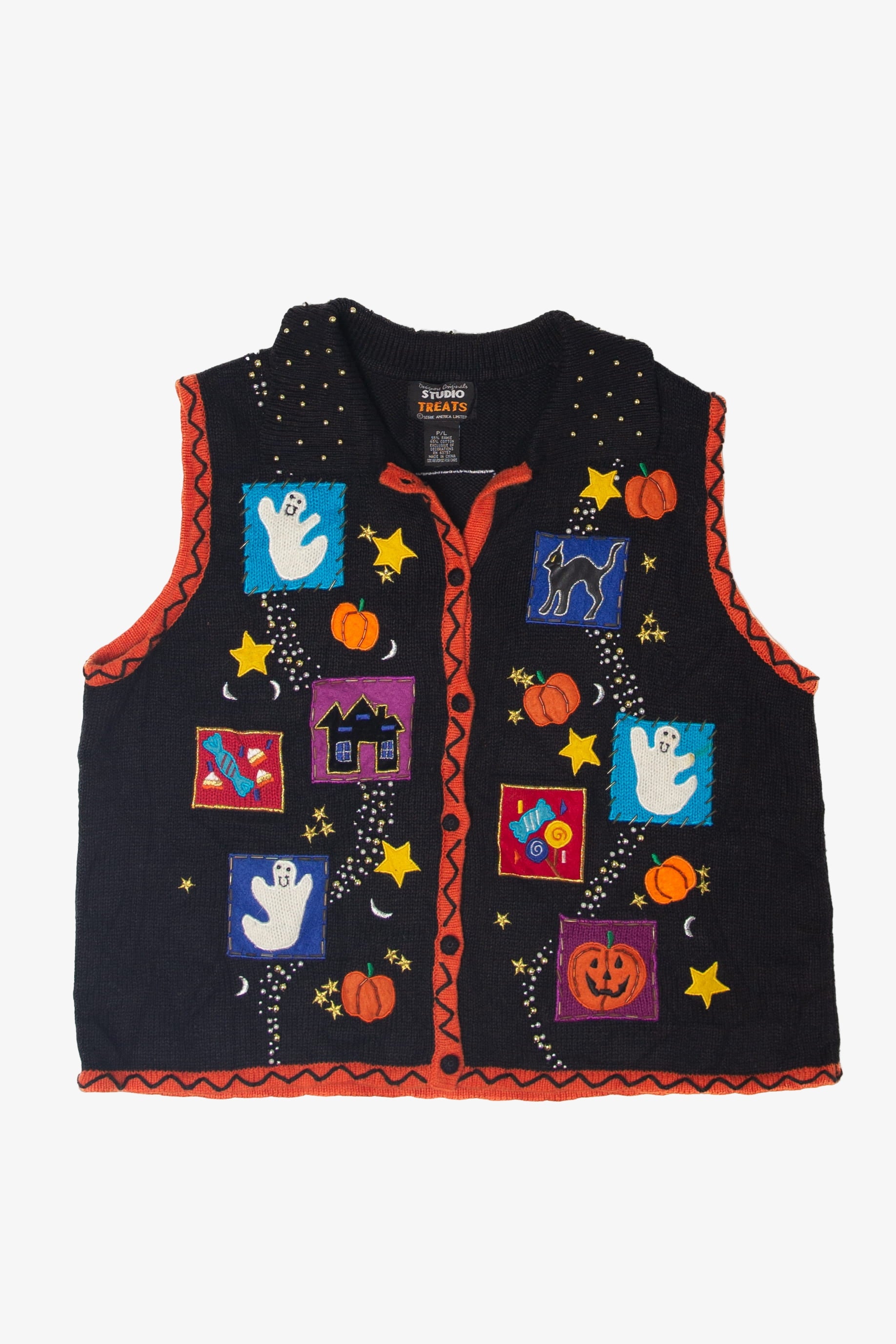 Vintage Studio Treats Halloween Vest (1990s)