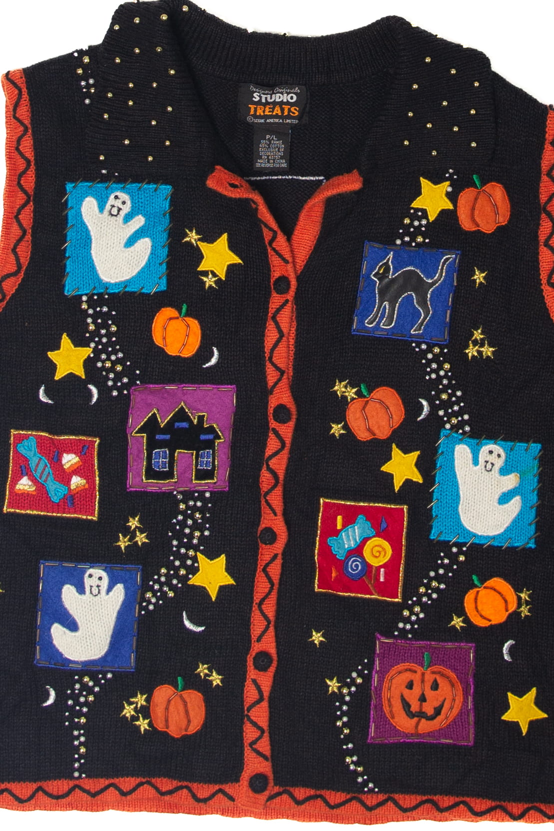 Vintage Studio Treats Halloween Vest (1990s)