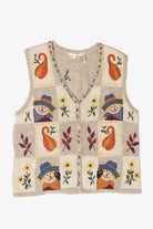 Vintage Scarecrows And Crows Halloween Vest (1990s)
