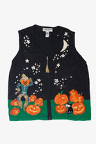 Vintage Pumpkin Patch Halloween Vest (1990s)