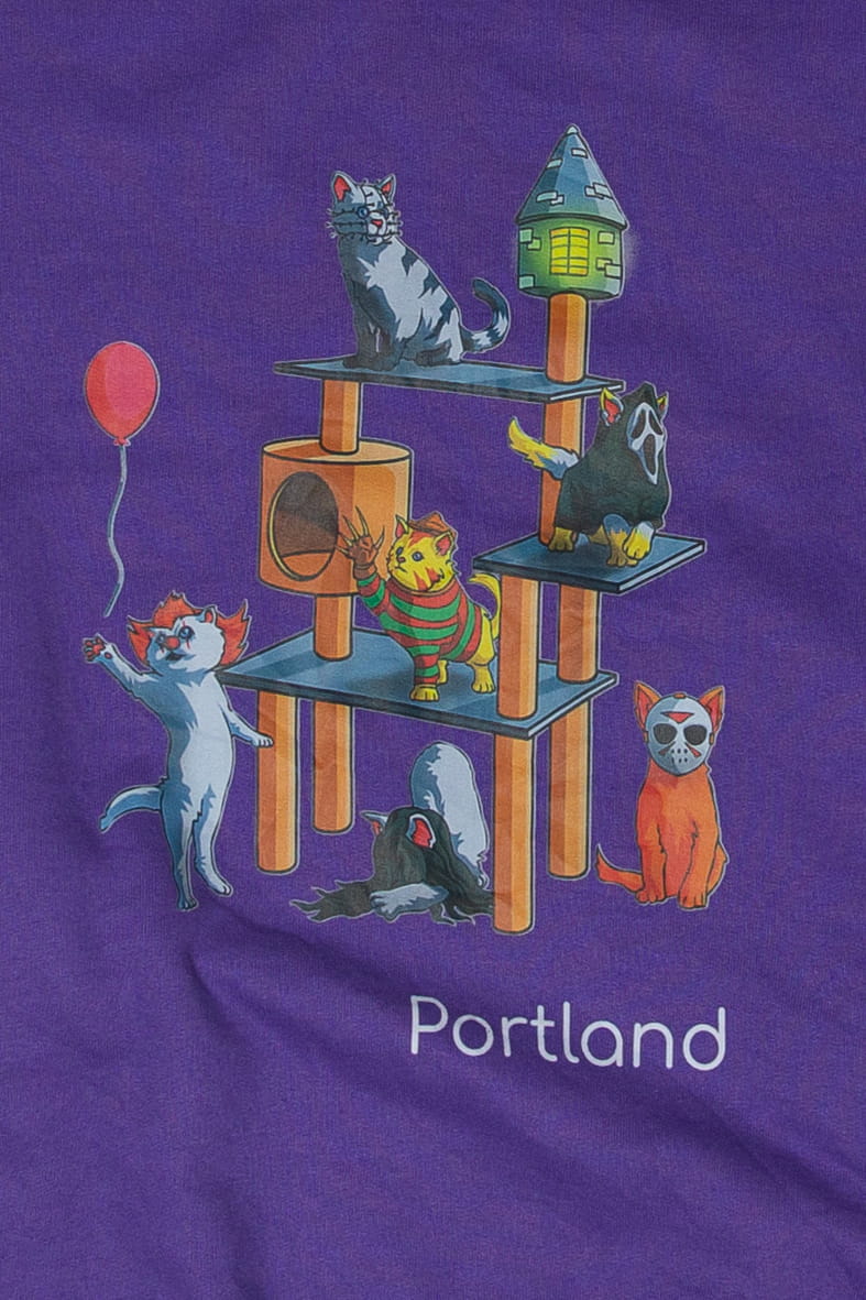 Cats As Horror Movie Icons Portland Halloween Sweater