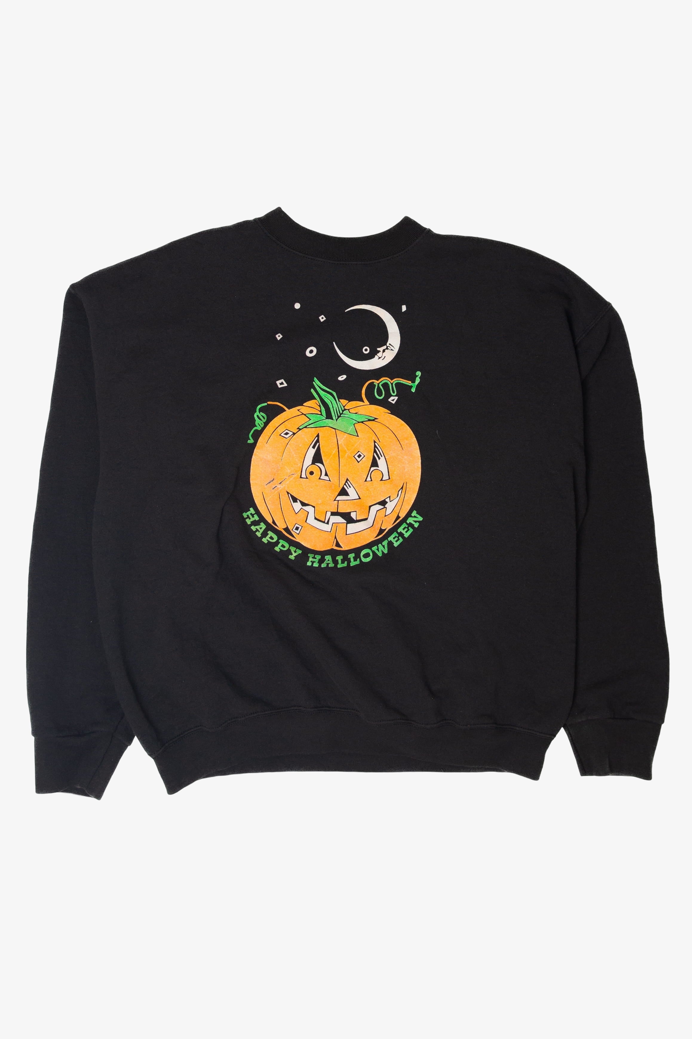 Vintage Pumpkin Happy Halloween Sweater (2000s)
