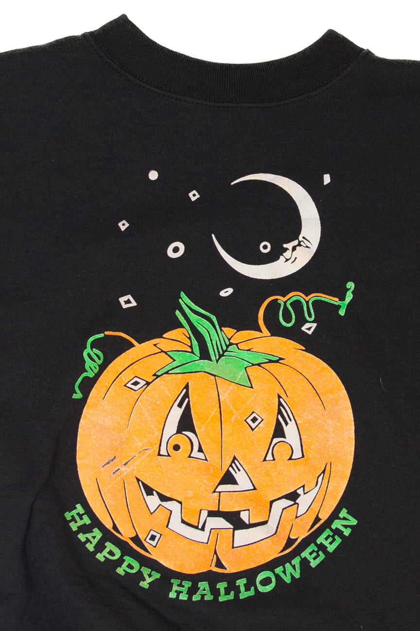 Vintage Pumpkin Happy Halloween Sweater (2000s)