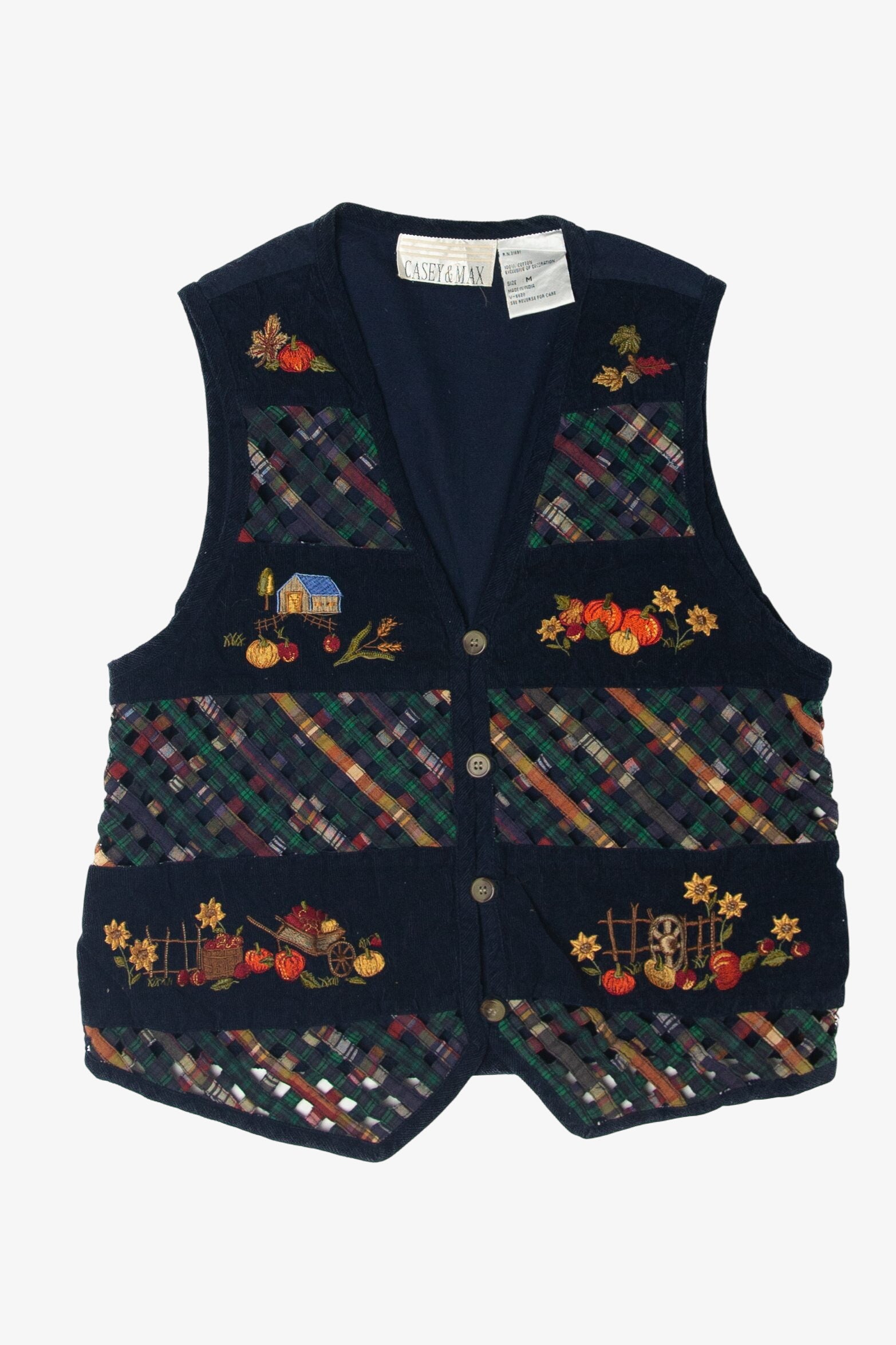 Vintage Casey & Max Autumn Harvest Vest (1990s)