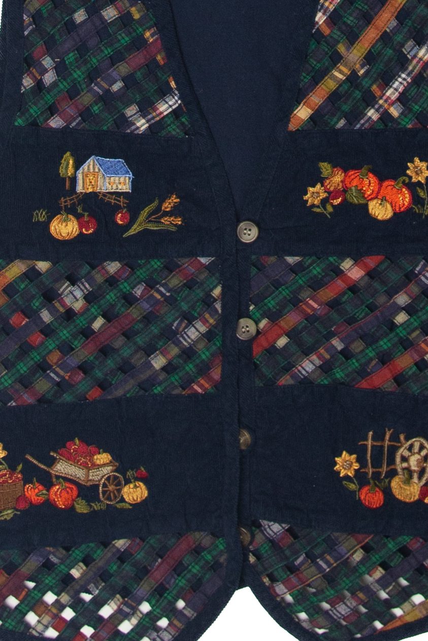 Vintage Casey & Max Autumn Harvest Vest (1990s)