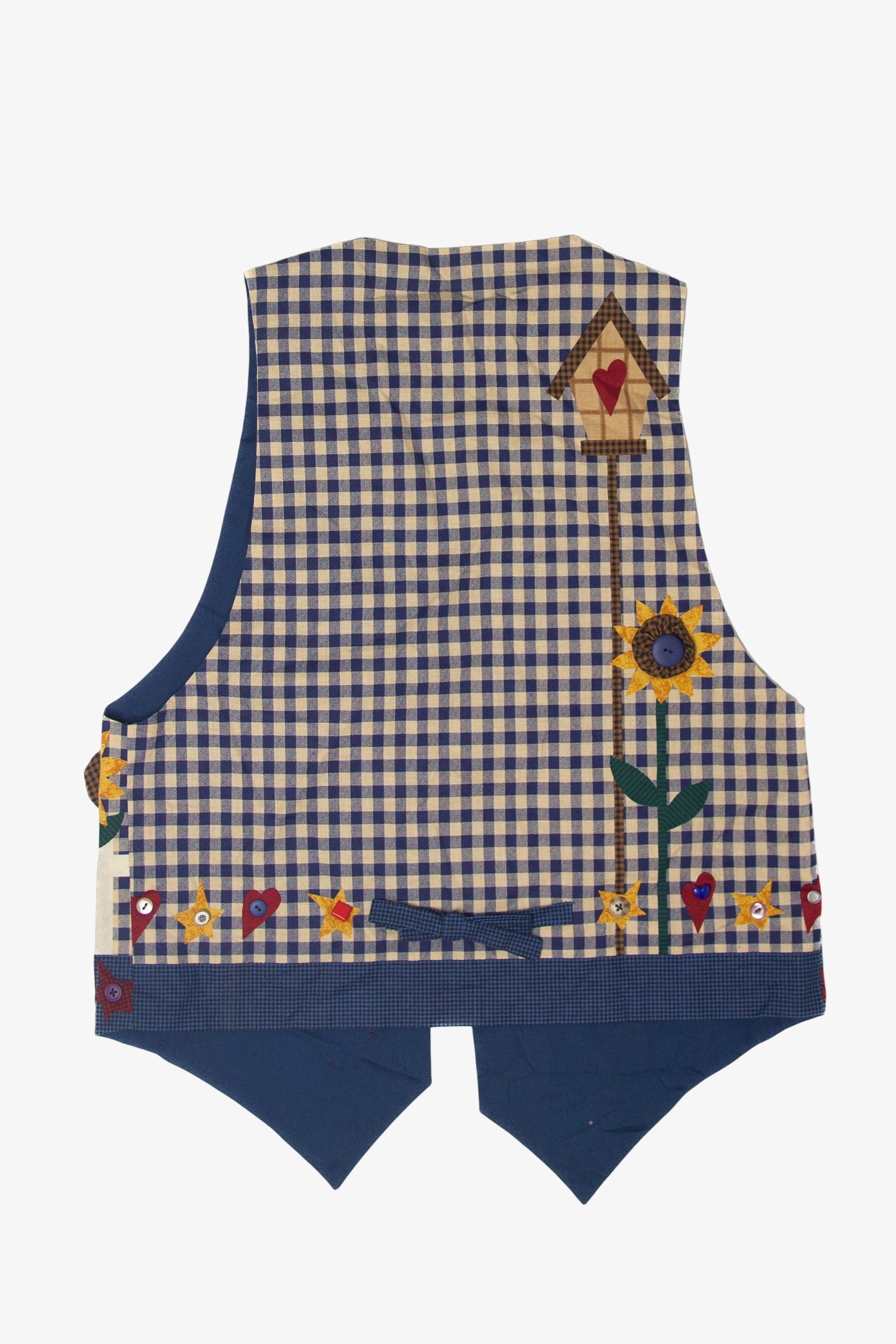 Vintage Sunflower Buttons Autumn Harvest Vest (1990s)