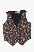 Vintage Pumpkins And Moon Halloween Vest (1990s)