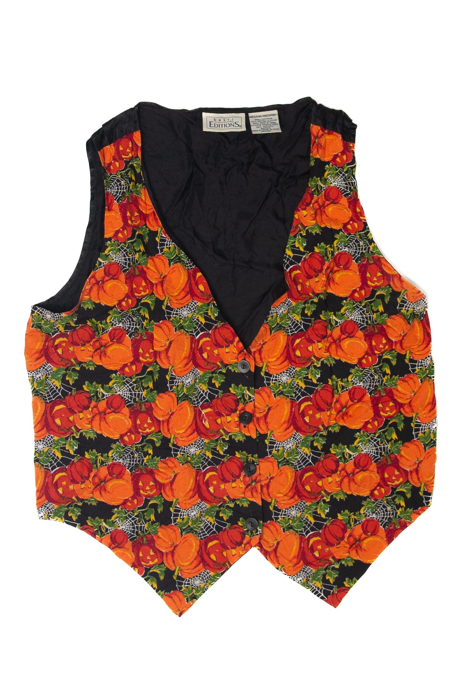 Vintage Pumpkins Halloween Vest (1990s)