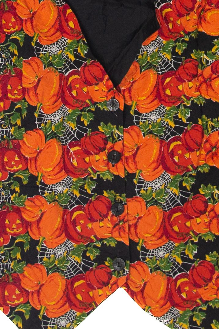 Vintage Pumpkins Halloween Vest (1990s)