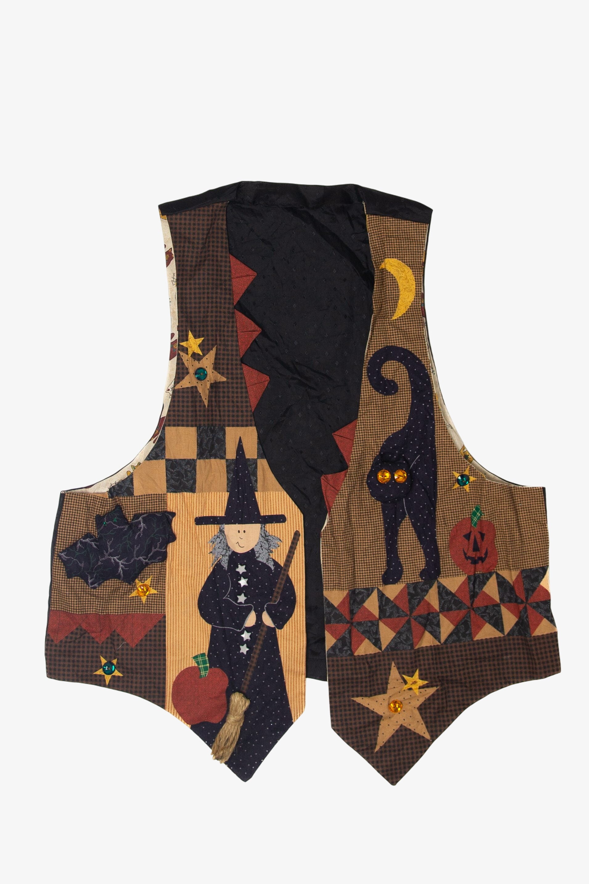 Vintage Quilted Patchwork Halloween Vest (1990s)