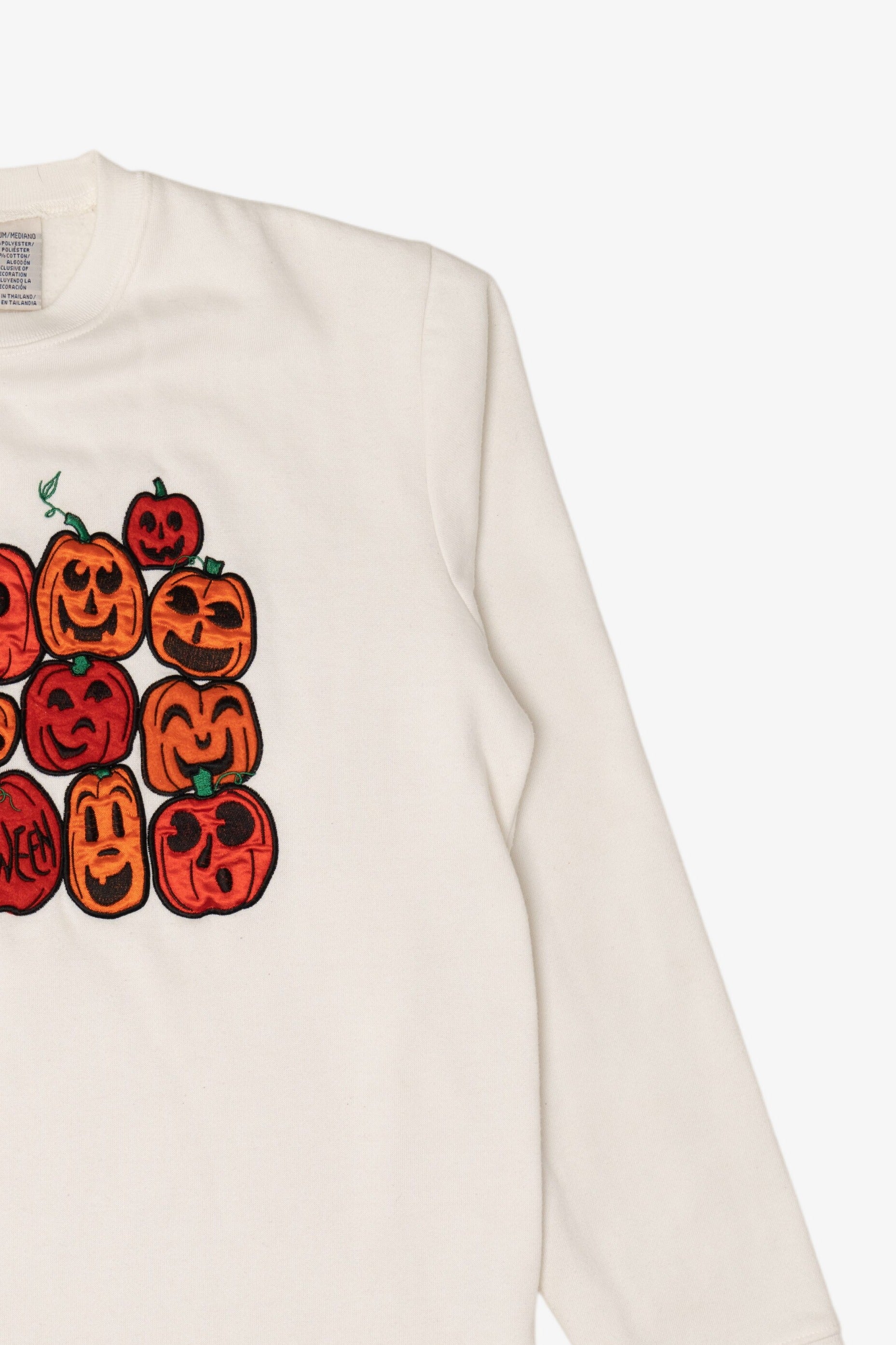 Vintage "Happy Halloween" Pumpkins Sweatshirt (1990s)
