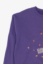 Purple Black Cat And Pumpkin Halloween Sweatshirt (2010s)