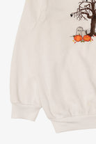 Vintage Haunted House And Pumpkin Field Halloween Sweatshirt (1990s)