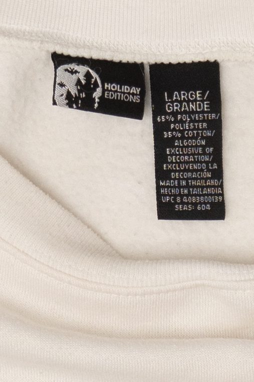 Vintage Haunted House And Pumpkin Field Halloween Sweatshirt (1990s)