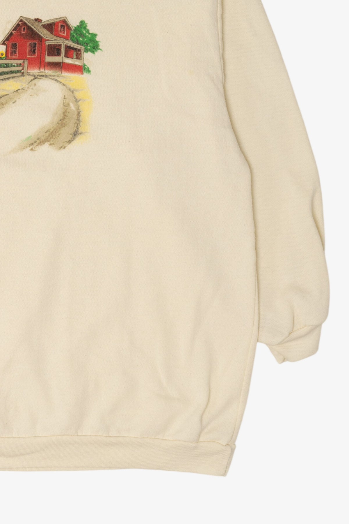 Vintage Farm Sunflower Field Autumn Harvest Haband Sweatshirt (1990s)
