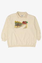 Vintage Farm Sunflower Field Autumn Harvest Haband Sweatshirt (1990s)