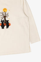 Vintage Black Cats And Pumpkins Halloween Sweatshirt (1990s)