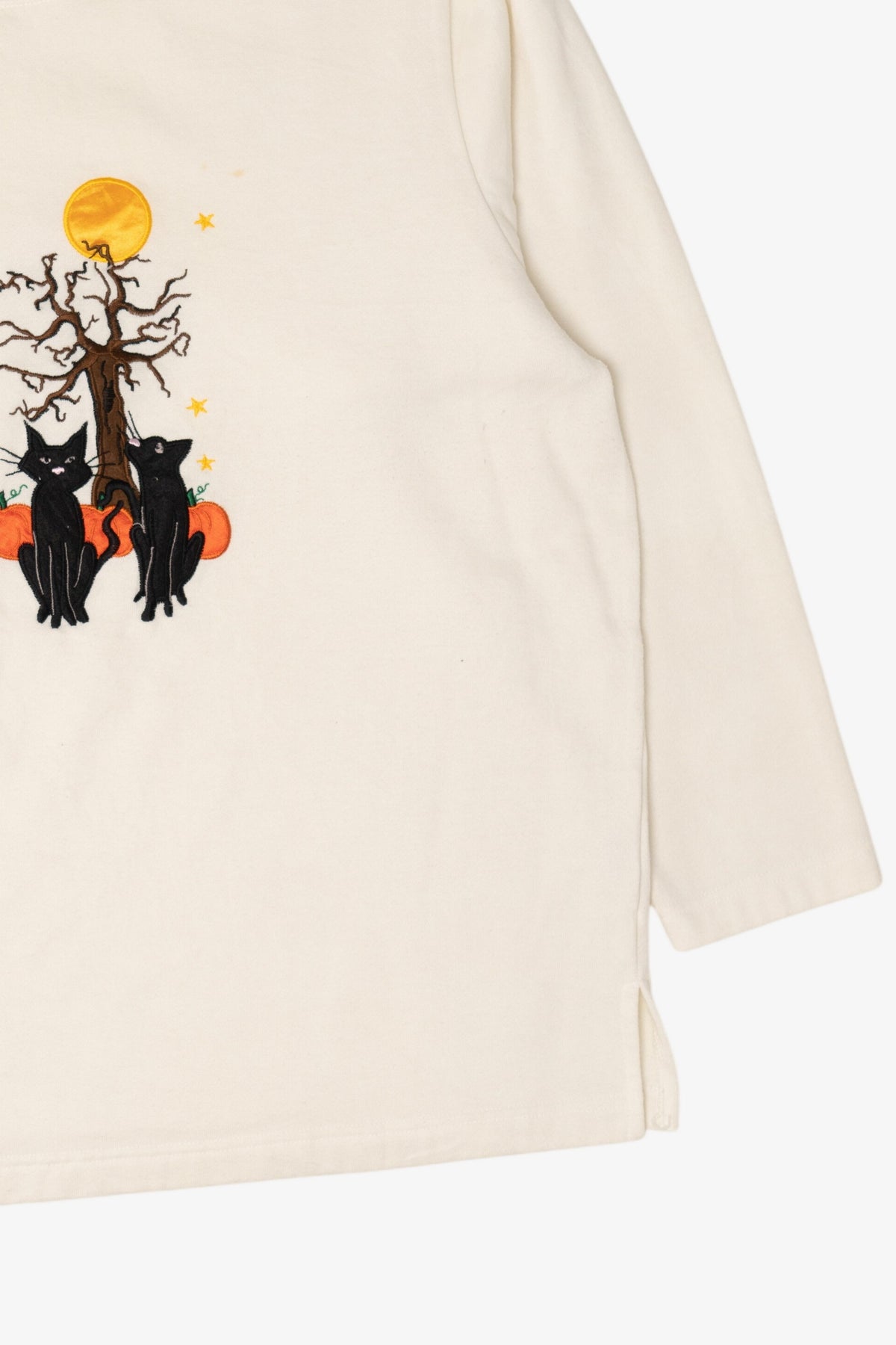 Vintage Black Cats And Pumpkins Halloween Sweatshirt (1990s)