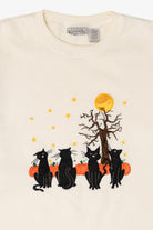 Vintage Black Cats And Pumpkins Halloween Sweatshirt (1990s)