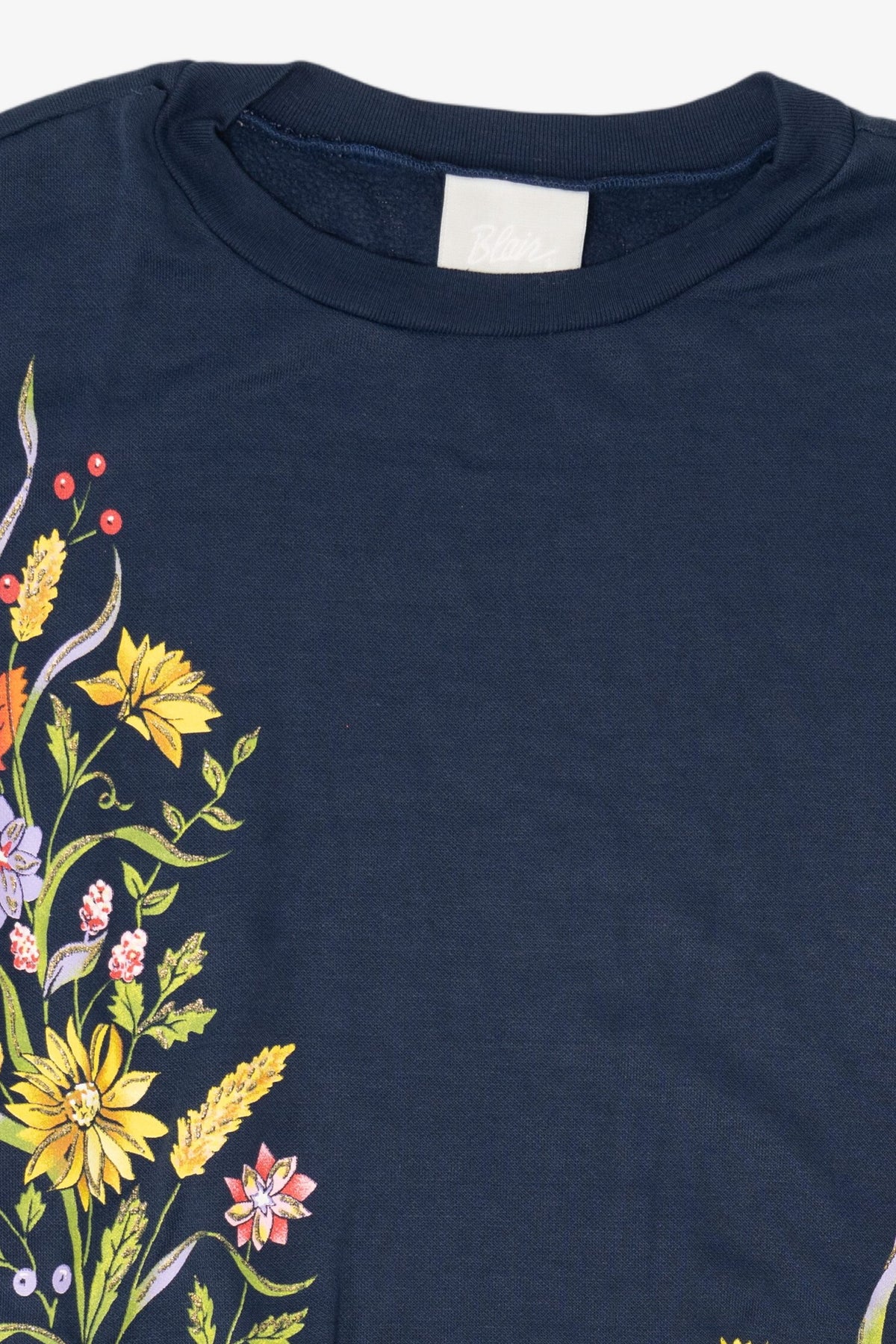 Vintage Navy Blue Blair Autumn Harvest Sweatshirt (1990s)
