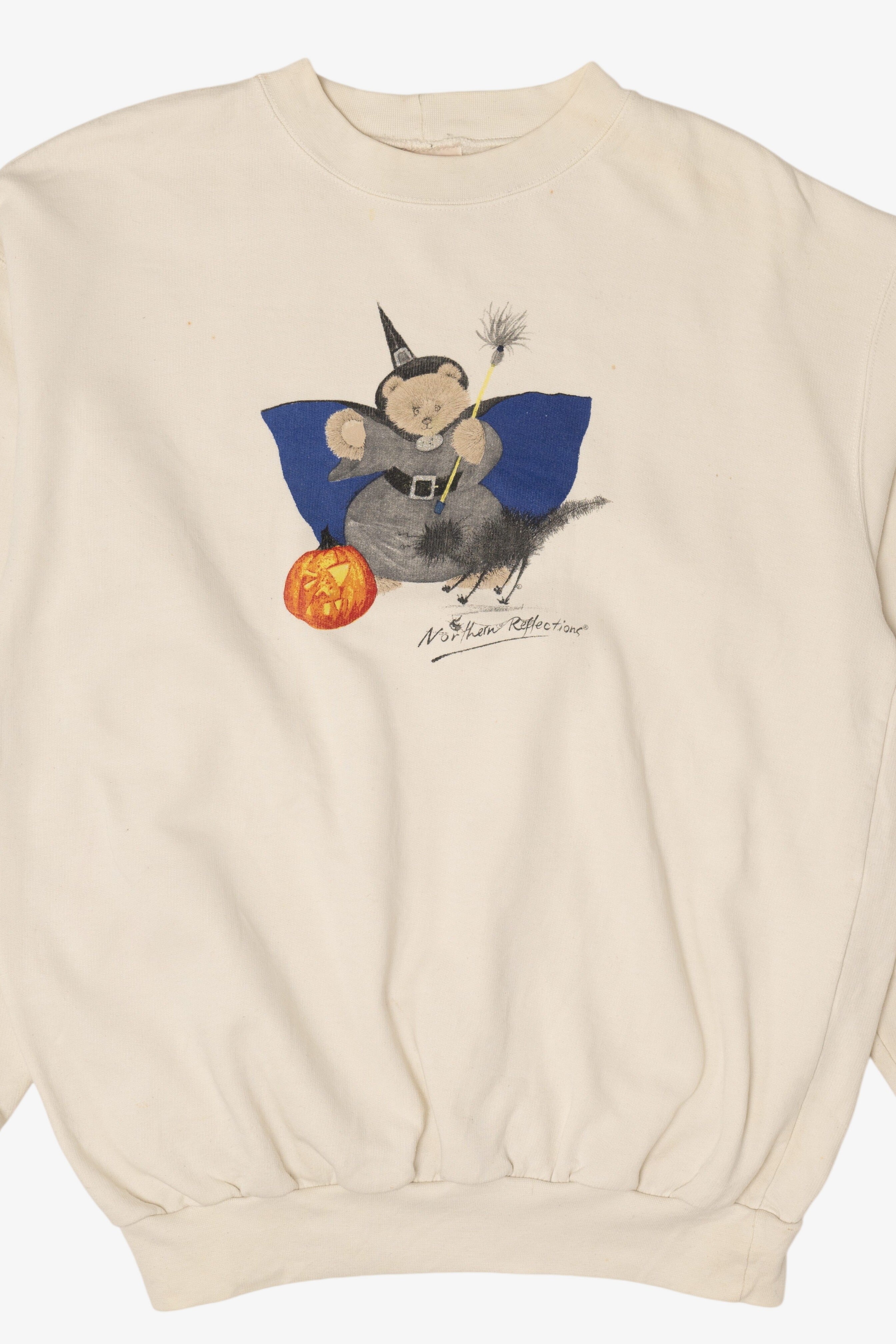 Vintage Teddy Bear Witch Halloween Sweatshirt (1990s)