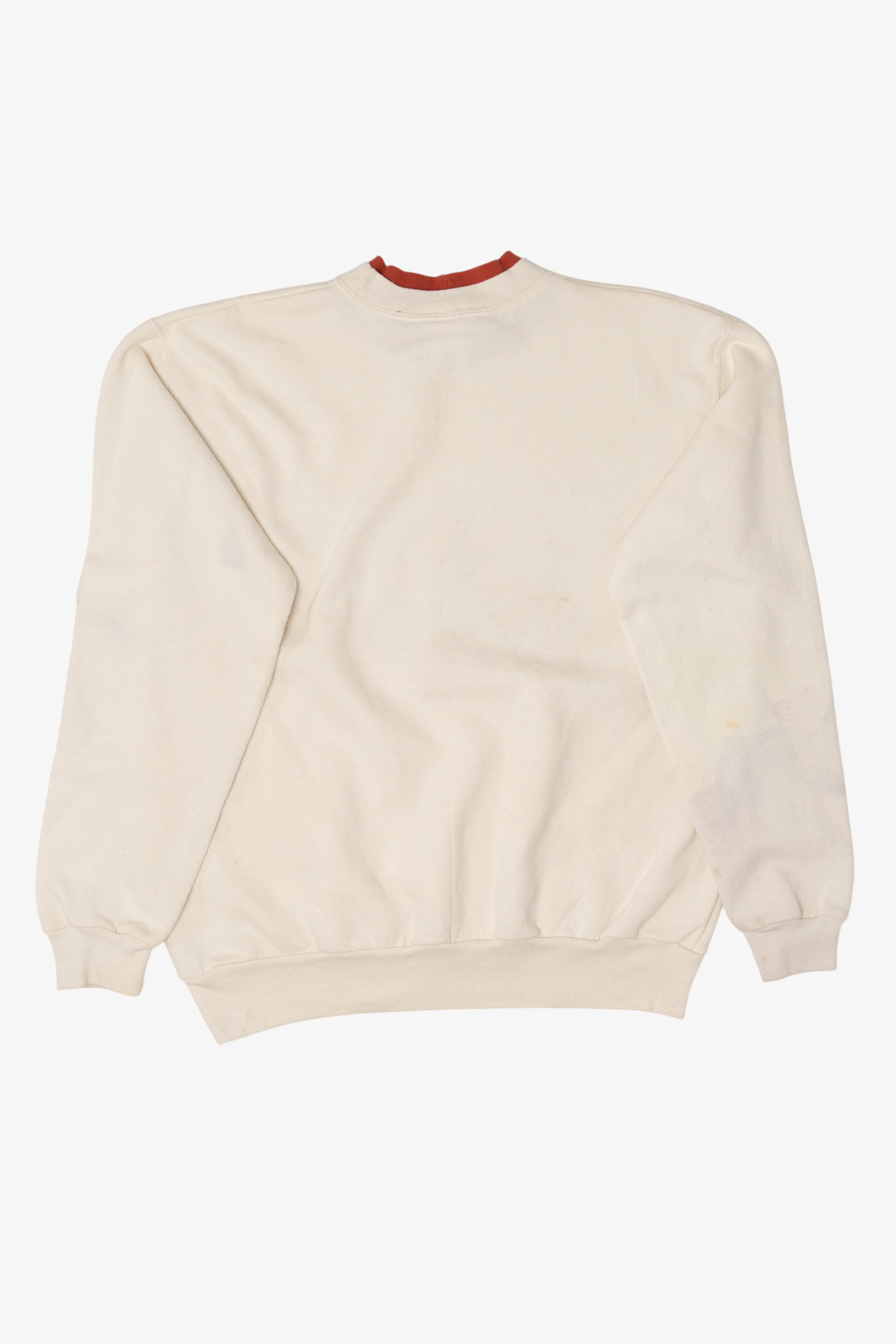Vintage Embroidered Scarecrow Autumn Harvest Sweatshirt (1990s)