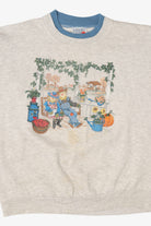 Vintage Light Gray Scarecrows Autumn Harvest Sweatshirt