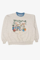 Vintage Light Gray Scarecrows Autumn Harvest Sweatshirt