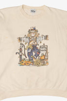 Vintage Scarecrow Pumpkins For Sale Autumn Harvest Sweatshirt (1990s)
