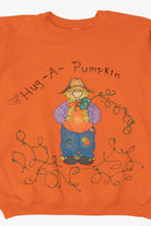 Vintage Orange Scarecrow "Hug A Pumpkin" Raglan Sweatshirt (1990s)