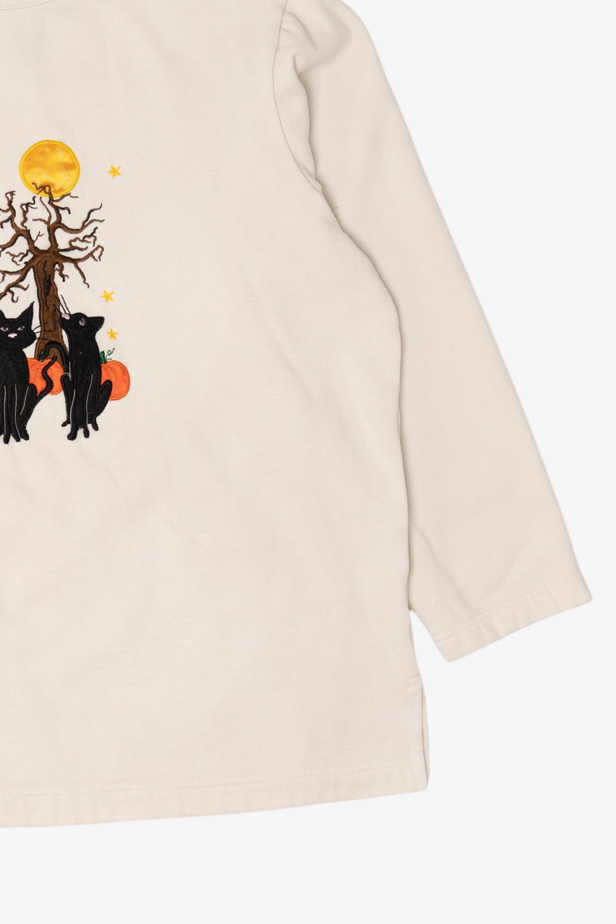 Vintage Black Cats In Pumpkin Field Halloween Sweatshirt (1990s)