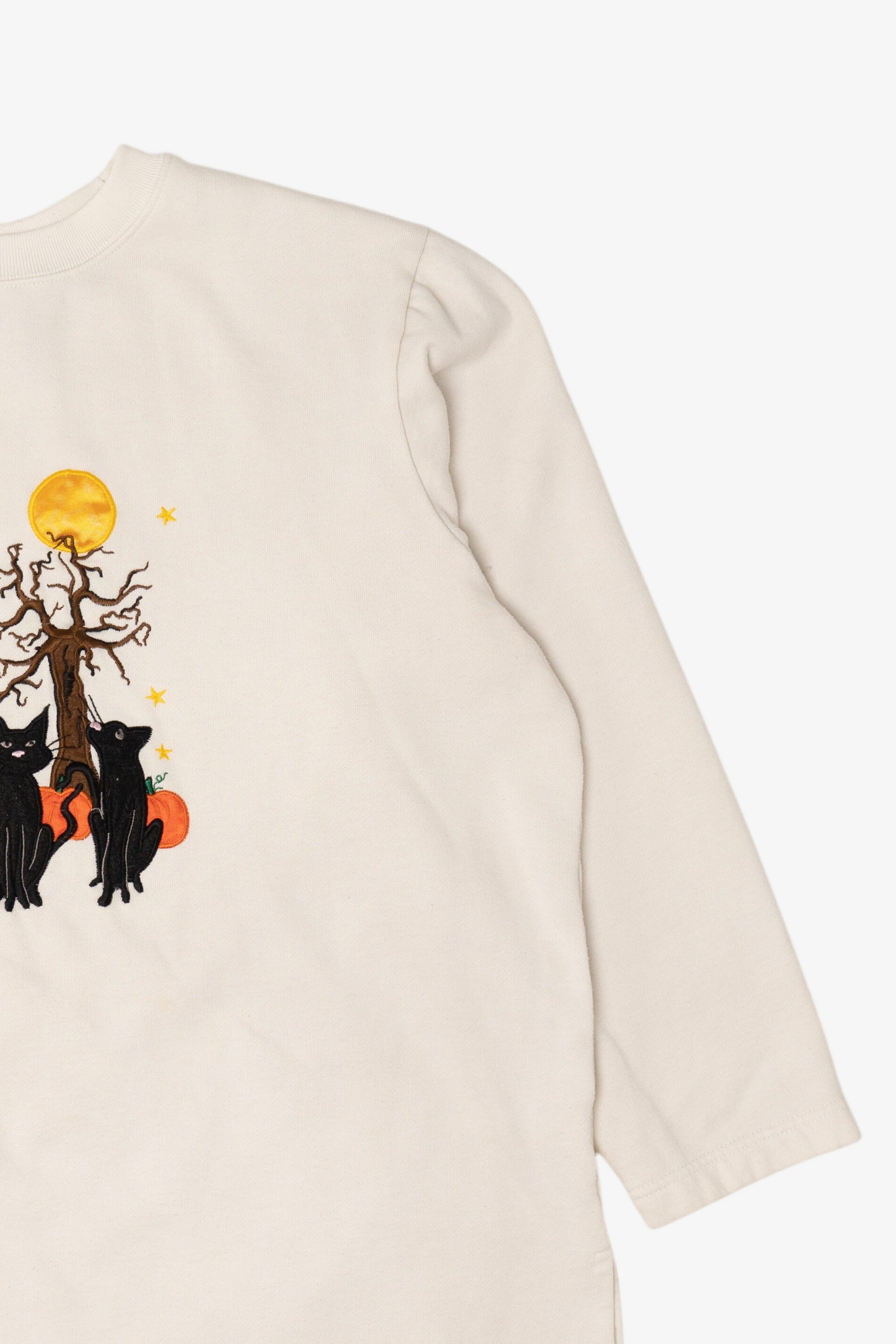 Vintage Black Cats In Pumpkin Field Halloween Sweatshirt (1990s)