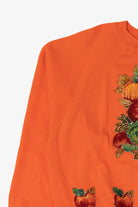 Vintage Orange Pumpkins Halloween Raglan Sweatshirt (1990s)