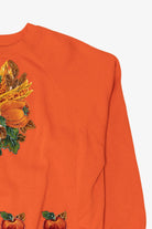 Vintage Orange Pumpkins Halloween Raglan Sweatshirt (1990s)