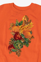 Vintage Orange Pumpkins Halloween Raglan Sweatshirt (1990s)