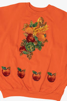 Vintage Orange Pumpkins Halloween Raglan Sweatshirt (1990s)