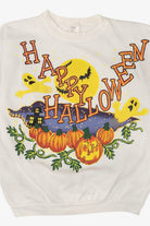 Vintage "Happy Halloween" Ghosts In Pumpkin Field Sweatshirt (1990s)