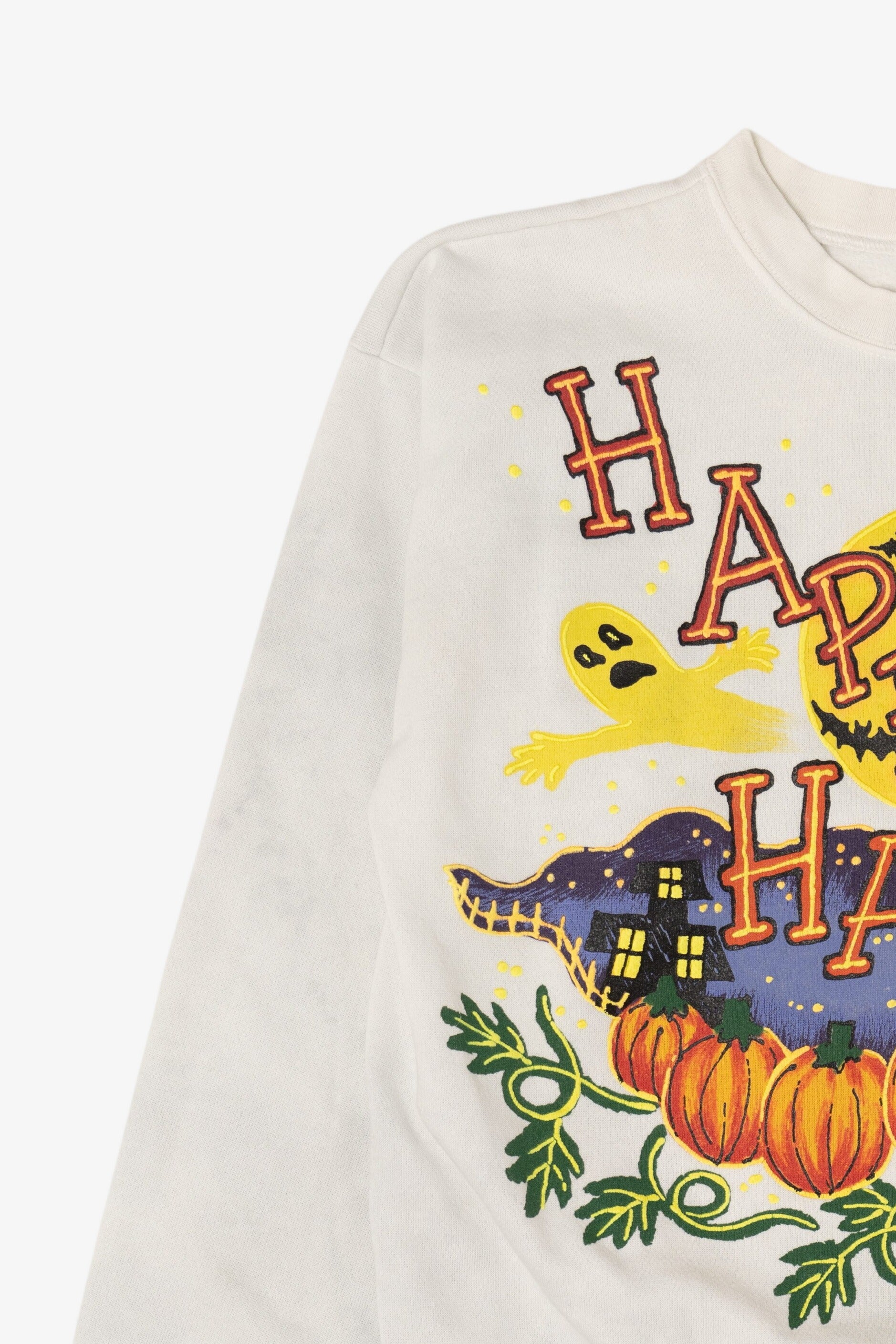 Vintage "Happy Halloween" Ghosts In Pumpkin Field Sweatshirt (1990s)