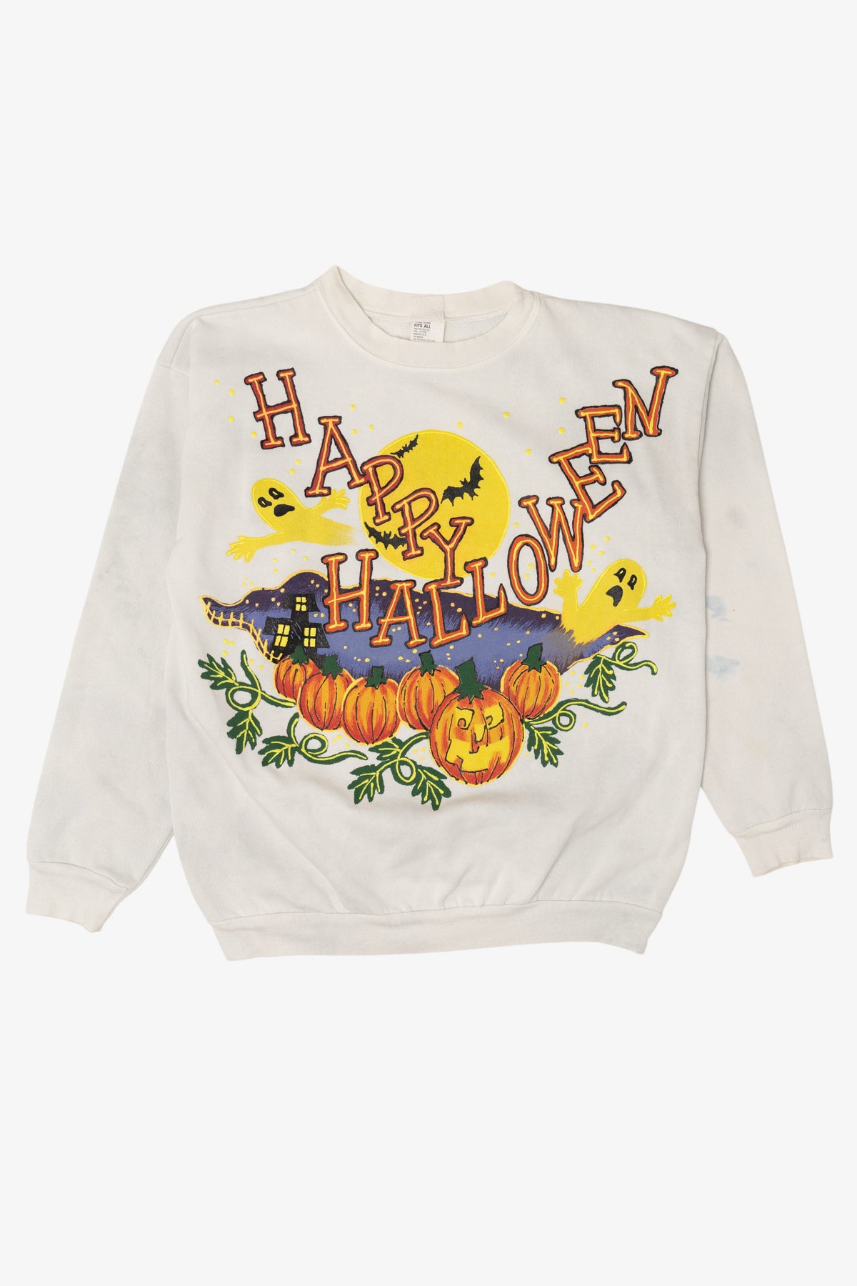 Vintage "Happy Halloween" Ghosts In Pumpkin Field Sweatshirt (1990s)