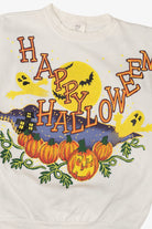 Vintage "Happy Halloween" Ghosts In Pumpkin Field Sweatshirt (1990s)