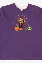 Vintage Purple Witch Casting Spell Halloween Sweatshirt (2000s)