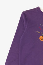 Vintage Purple Witch Casting Spell Halloween Sweatshirt (2000s)