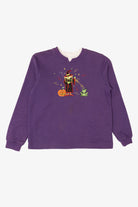 Vintage Purple Witch Casting Spell Halloween Sweatshirt (2000s)