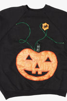 Vintage Jack O Lantern Halloween Raglan Sweatshirt (1990s)