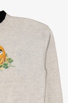 Vintage Light Gray Kitten Birds And Pumpkin Halloween Sweatshirt (1990s)